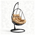 Hanging cocoon chair with metal frame and removable cushion 100 x 80 x 120cm